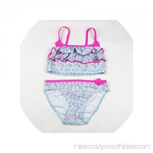 Swan Pattern Beach Wear Children's Girls Split Bikini A B07QHR1B4P
